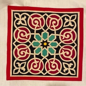 Vintage Hand Appliquéd Quilt Fabric Square - Mola/ Egyptian textile art